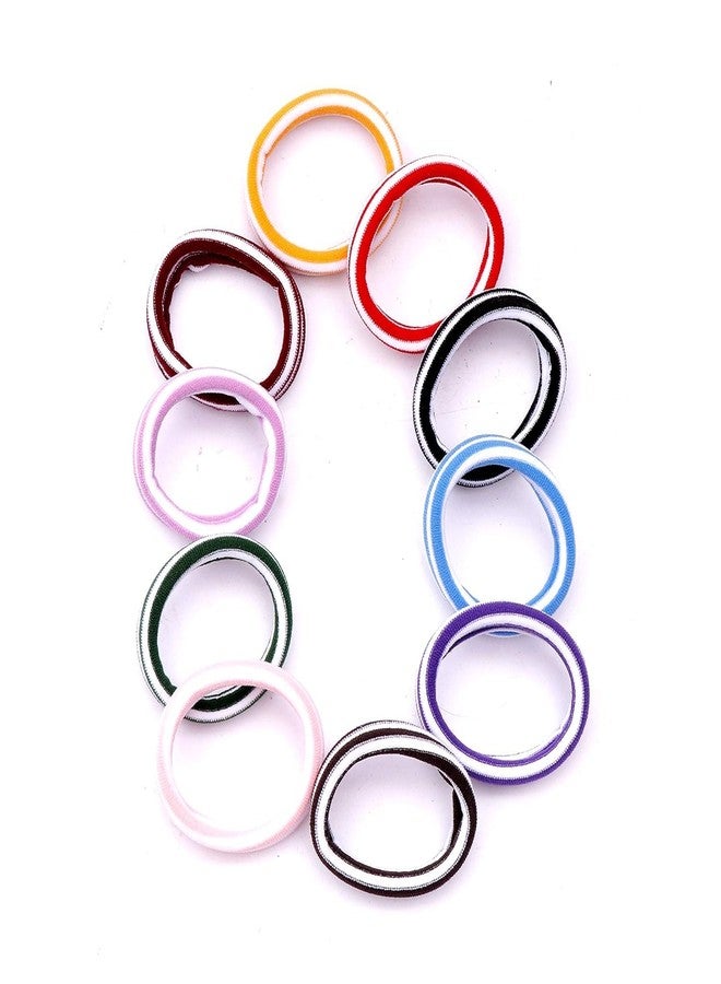 KLIVE Cotton Rubber Bands for Hair, Elastic Hair Ties Stretchable No Slip, No Damage Hair Bands, Pack of 25, for Women Girls, All Hair Types, Daily Gym Use, Multicolour Set - Image 3