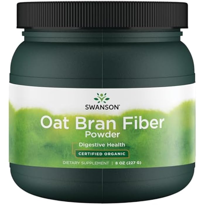 Swanson Certified Organic Oat Bran Fiber 8 Ounce (227 g) Pwdr - Image 1