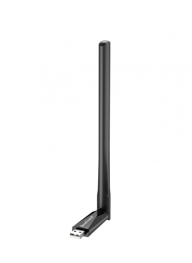 BrosTrend - Brostrend 650Mbps Linux Compatible Wifi Adapter Supports Kali Linux, Ubuntu, Mint, Debian, Kubuntu, Zorin, Pureos, Raspberry Pi 2+, Windows, Dual Band Usb Wireless Adapter W/ Long Range Wifi Antenna - Image 1