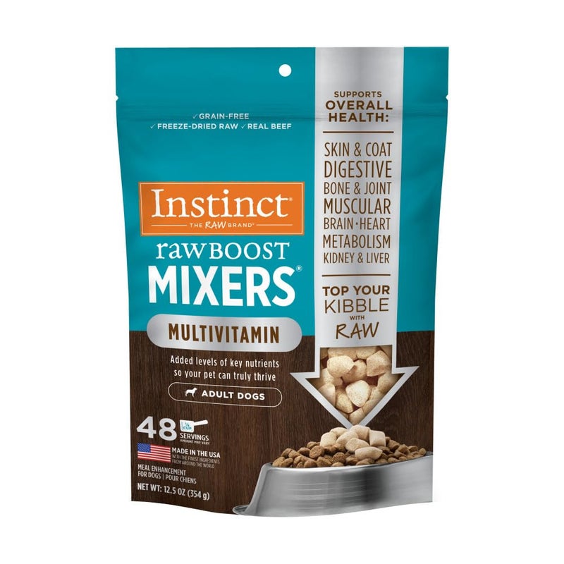 Instinct Raw Boost Mixers Multivitamin for Adult Dogs Freeze-Dried Food Topper, 12.5 oz. Bag - Image 1