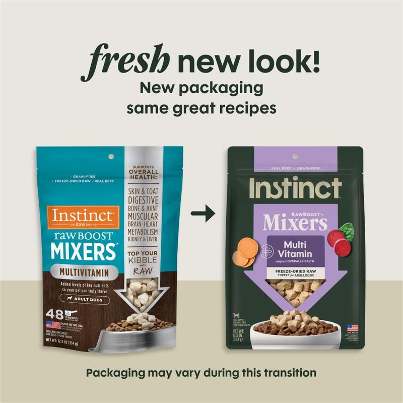 Instinct Raw Boost Mixers Multivitamin for Adult Dogs Freeze-Dried Food Topper, 12.5 oz. Bag - Image 2