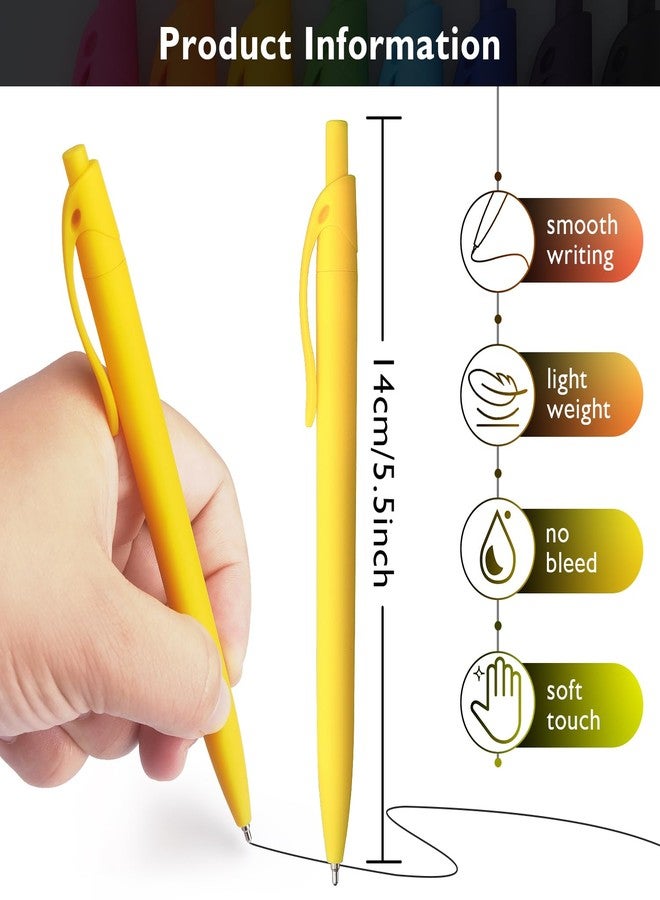 Bribobo Ballpoint Pen No Bleed Medium Point Retractable Ballpoint Pens, 1.0MM Black Ink, 8 Pack, Colorful - Image 3