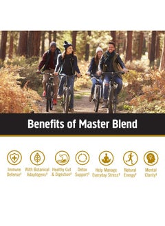 Om Mushroom Superfood Master Blend Mushroom Capsules Supplement 160 Count 40 Servings 10 Mushroom Complex Lions Mane Chaga Cordyceps Reishi Extract Adaptogens For Vibrant Health Immune Support  - Image 3