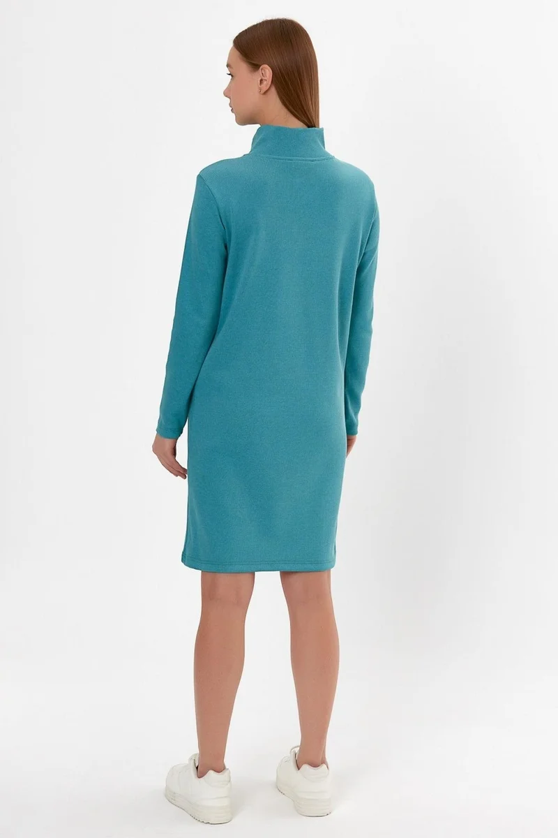 الكسندر جاردي Stand Collar Zippered Tunic Dress (B22-21501)