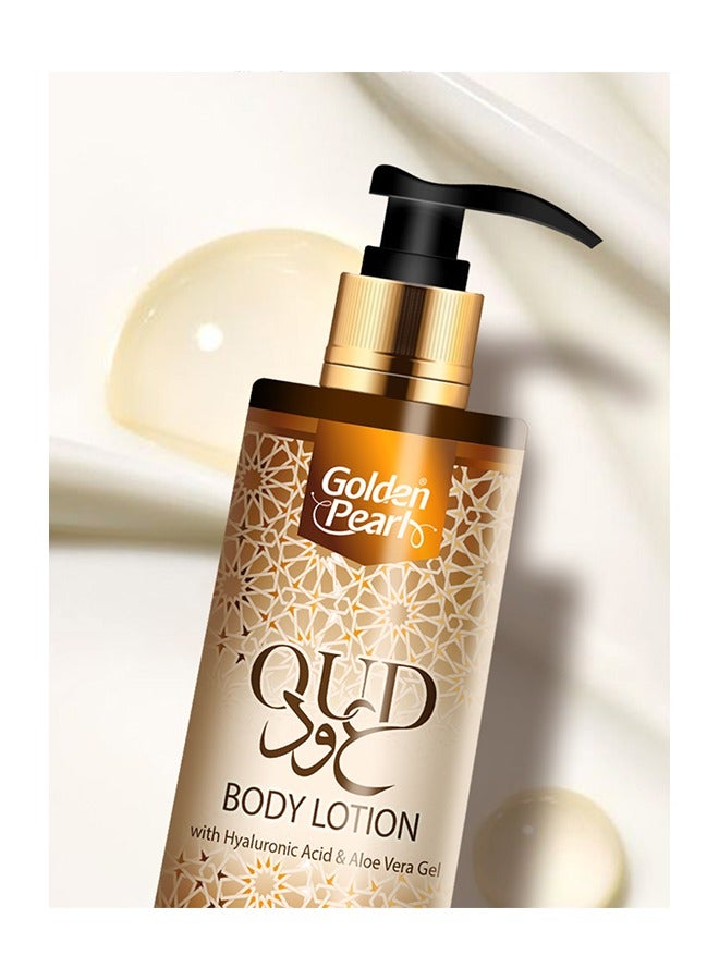Golden Pearl Golden Pearl OUD Body Lotion with Hyaluronic Acid & Aloe Vera Gel 400ml - Image 2