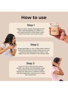 Fix My Curls Mask  Avocado Oil, Amla, Cocoa Butter Hair Mask For Curly, Wavy, Dry and Coloured Hair  - Image 3