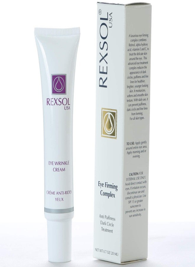 REXSOL Eye Firming Complex Anti-Puffiness & Dark Circle Treatment | Under Eye Cream For Dark Circles and Puffiness (20 ml/0.7 oz) - Image 1