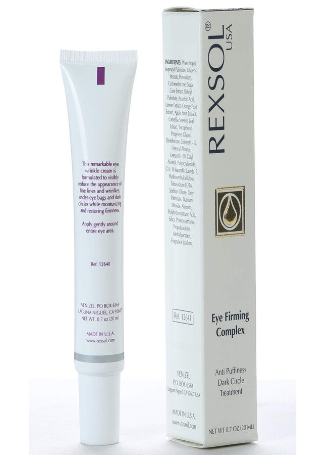 REXSOL Eye Firming Complex Anti-Puffiness & Dark Circle Treatment | Under Eye Cream For Dark Circles and Puffiness (20 ml/0.7 oz) - Image 2