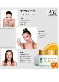 Dead Sea Collection Dead Sea Collection Day Cream for Face with Vitamin C and Dead Sea Minerals - Nourishing Skin Care Moisturizer to Reduce Wrinkles (1.69 fl. oz)  - Image 2