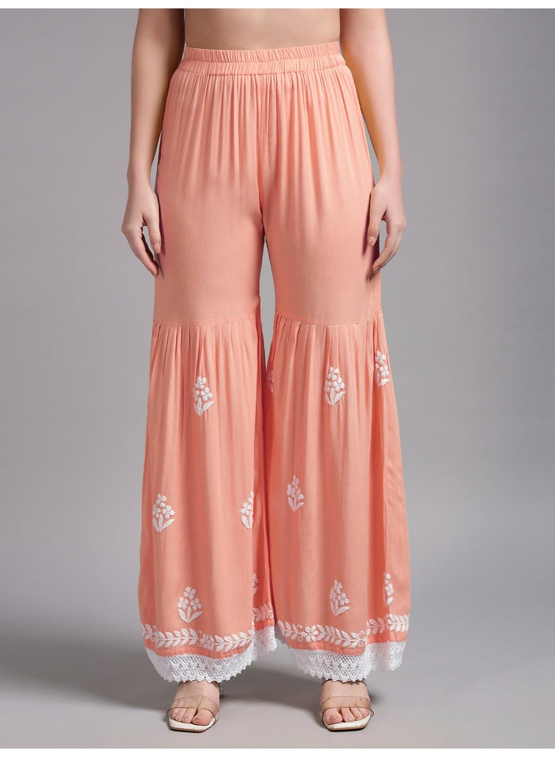 الايا طقم كورتا نسائي مطرز يدويًا من رايون لوكنوي شيكانكاري - Image 5