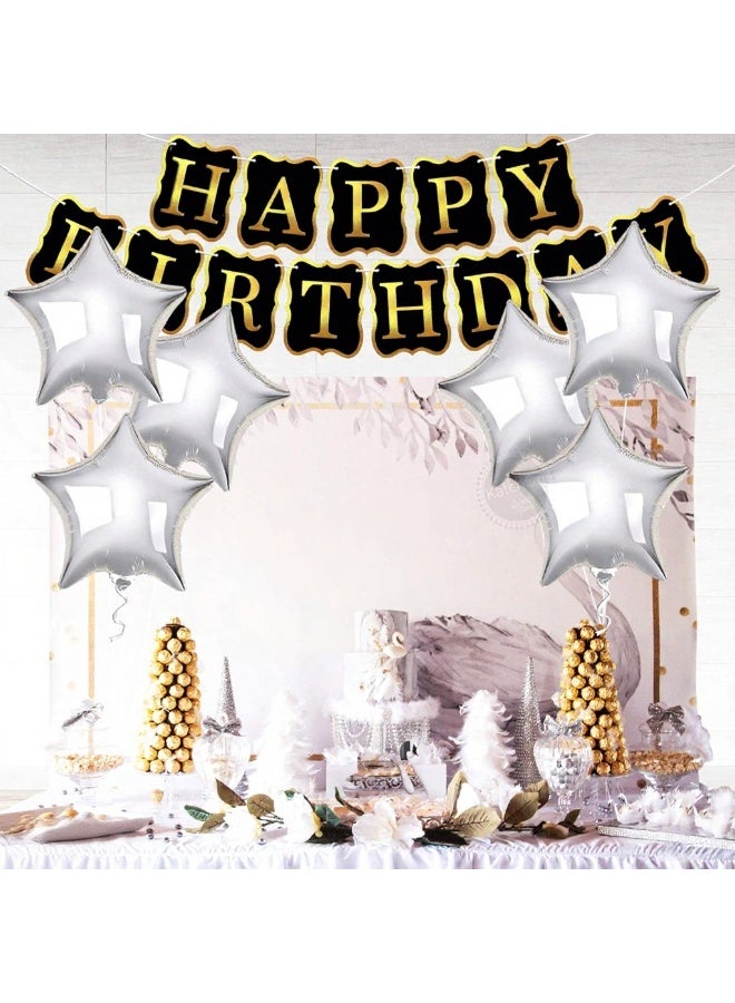 Silver Star Balloons for Party Decoration – Pack of 6, 18 Inch | Twinkle Little Star Silver Balloons for Birthday | Star Shaped Balloon for Baby Shower, Wedding, Magical Prom, Engagement, Anniversary - Image 3