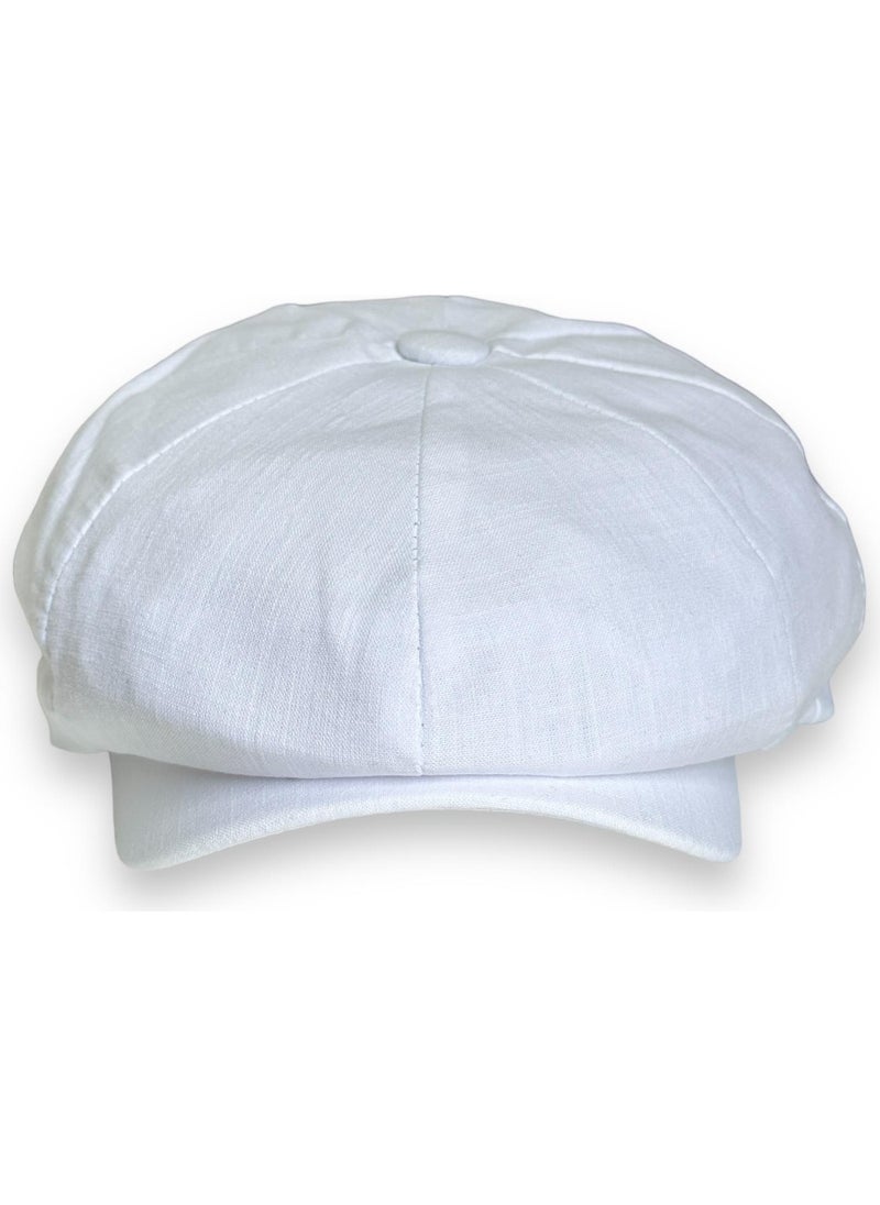 Takı Dükkanı - Jewelry Shop Summer Linen Peaky Blinders 8 Piece Men's Cap Hat CP237 - Image 1