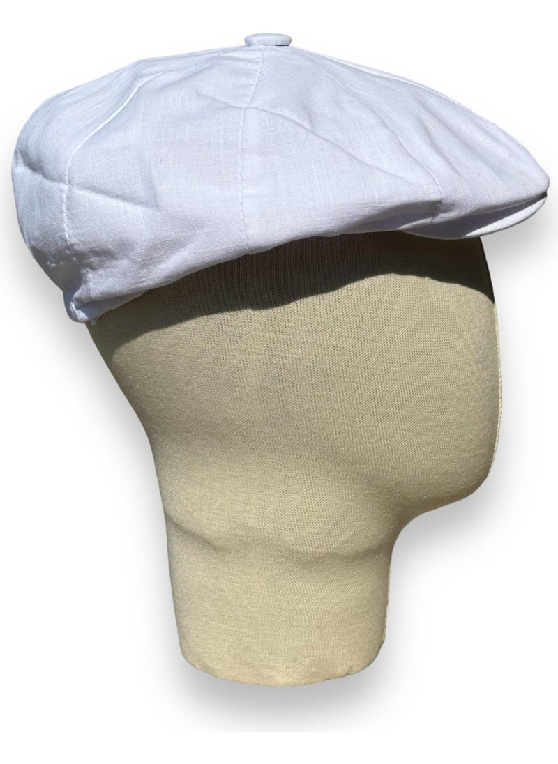 Takı Dükkanı - Jewelry Shop Summer Linen Peaky Blinders 8 Piece Men's Cap Hat CP237 - Image 1