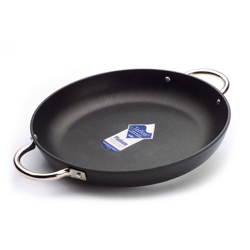 OP98RI/32TP0 Risoli Professional Nonstick Paella Casserole Pan 32 سم، 2.8 لتر، ألومنيوم مصبوب مع مقابض عازلة للحرارة، آمن للاستخدام في الفرن، صنع في إيطاليا - Image 5