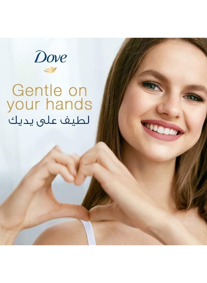 دوف غسول اليدين المرطب للعناية والحماية من دوف، مناسب للبشرة الحساسة بنسبة 100%، أصلي، مع ربع كريم مرطب، 500 مل × 3 - Image 4