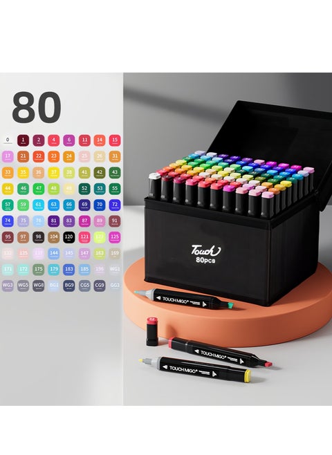 80 color marker pen set Oil-based double-headed watercolor pen