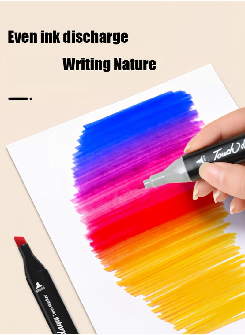 KUYING - 80 color marker pen set Oil-based double-headed watercolor pen - Image 1