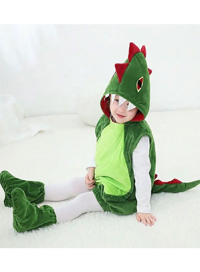 GoldenLike Dinosaur Costume for Boys Girls,Kids Halloween Dinosaur Costume Toddler Cute Animal Dinosaur Jumpsuit Costumes with Shoes Cover,Children's Cosplay Costume for Birthday Party,Fancy Party Dress Up(S) - Image 5