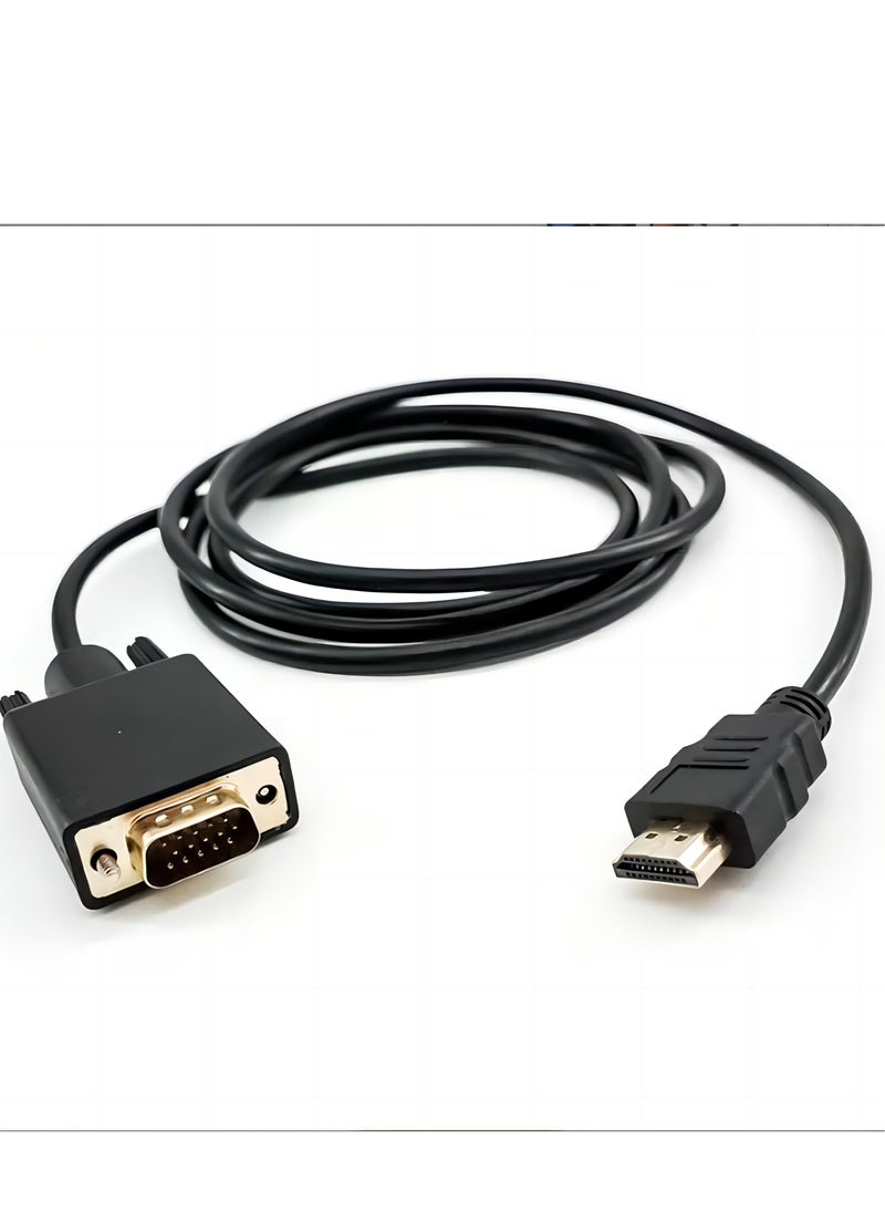 سام كابل HDMI إلى VGA بطول 1.8 متر، كابل تحويل الفيديو لأجهزة الكمبيوتر وأجهزة الكمبيوتر المكتبية وأجهزة الكمبيوتر المحمولة والشاشات وأجهزة العرض  - Image 3