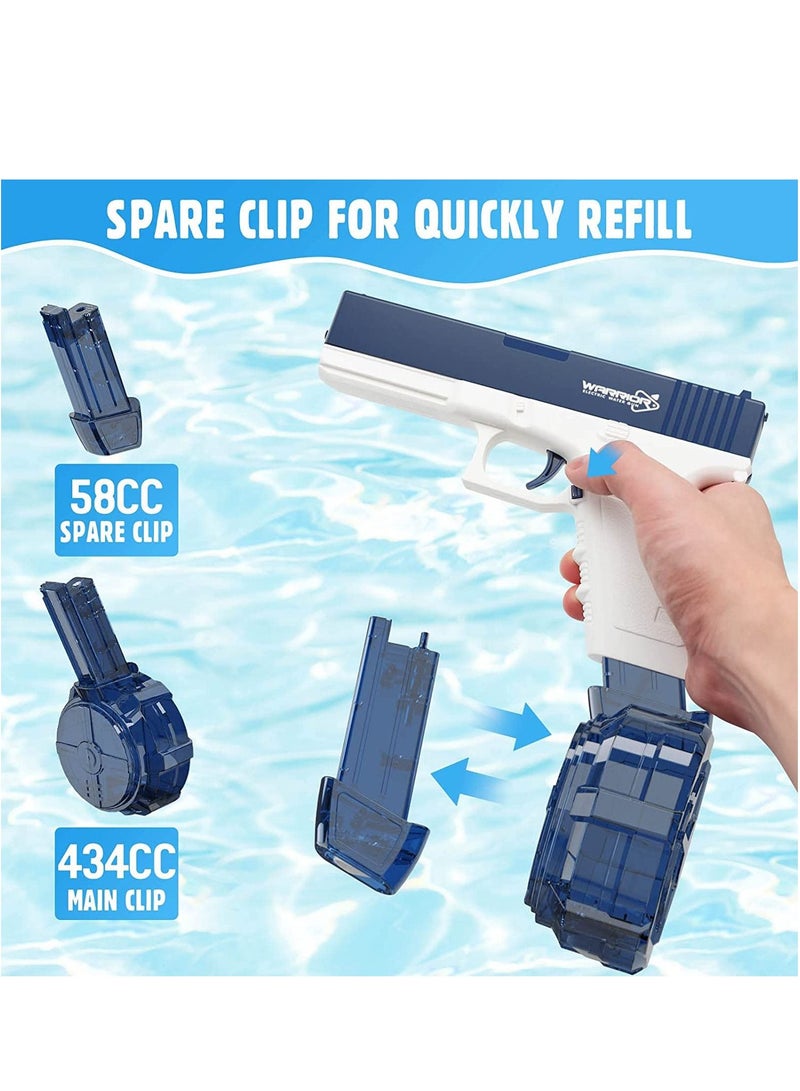 LEDIN Electric Continuous Fire Water Gun Automatic Water Gun Super Strong Distance High Speed Continuous Launch Type Children's Water Pistol Electric Spray Gun with External Water Bottle, Capacity 434 CC+58  - Image 3