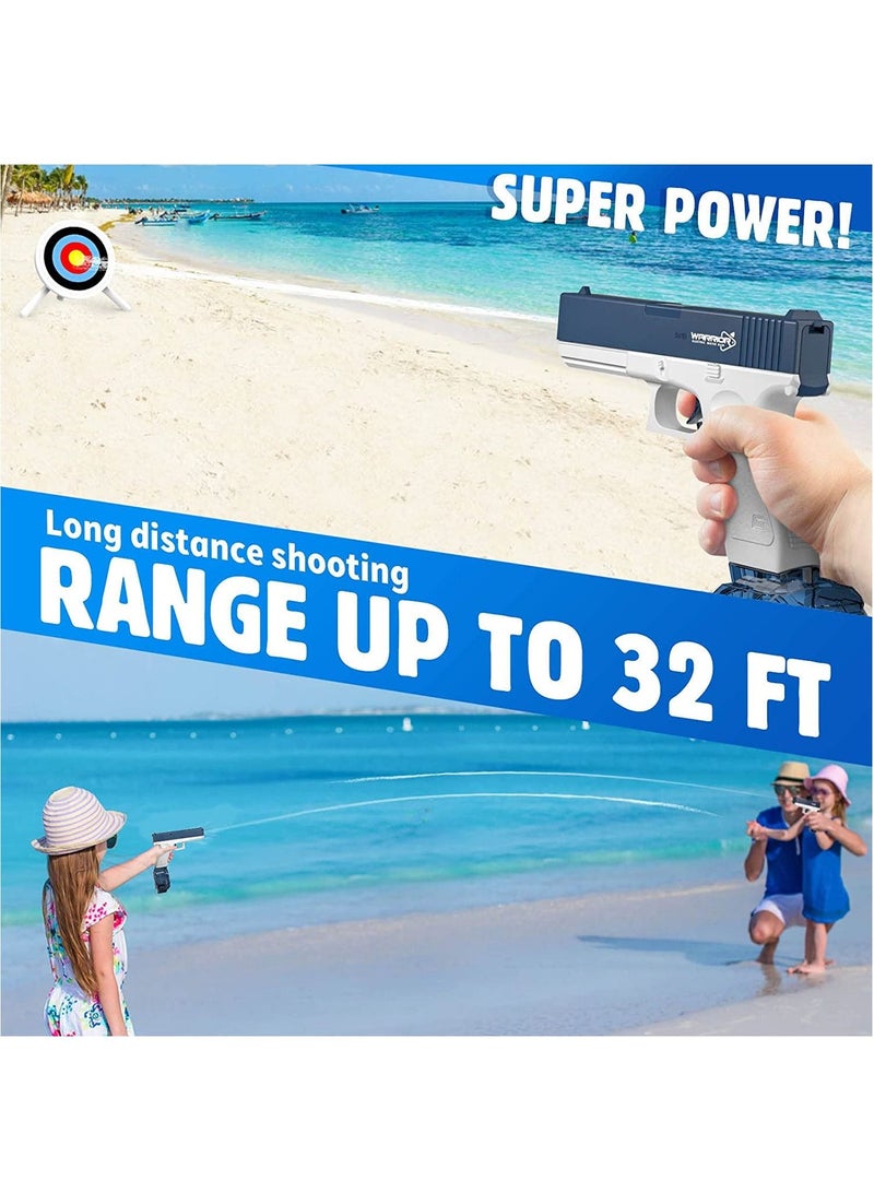 LEDIN Electric Continuous Fire Water Gun Automatic Water Gun Super Strong Distance High Speed Continuous Launch Type Children's Water Pistol Electric Spray Gun with External Water Bottle, Capacity 434 CC+58  - Image 2