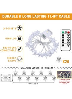 Necomi Star String Lights 9.8Ft 20Led Battery Powered String Lights 8 Modes Decoration For Ramadan Diwali Holiday Home Wedding Party New Year Decoration Remote Control Warm White  - Image 4