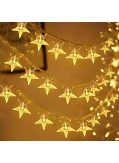 Necomi Star String Lights 9.8Ft 20Led Battery Powered String Lights 8 Modes Decoration For Ramadan Diwali Holiday Home Wedding Party New Year Decoration Remote Control Warm White  - Image 1