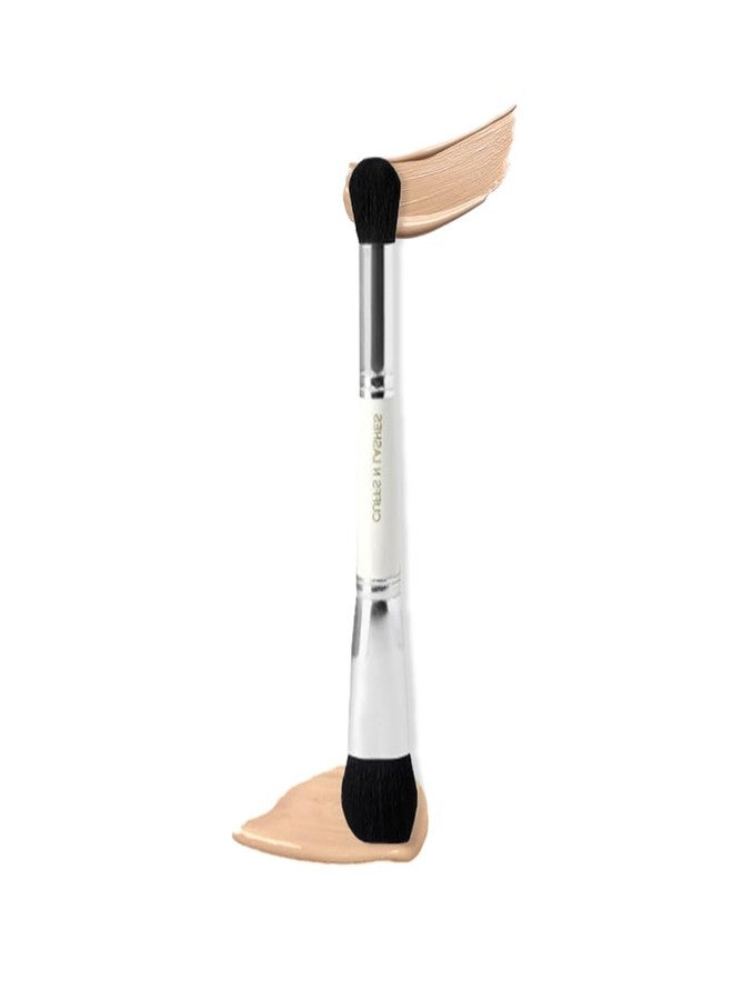 Cuffs N Lashes Dual Makeup Brush | 2-in-1 Concealer &Foundation Brush | Seamless Blending for Liquid &Powder | Soft Premium Bristles | Travel Friendly Multipurpose Face Brush - Image 1