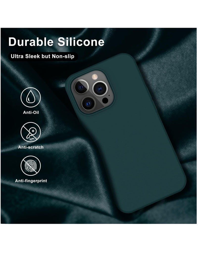 ELTRAZONE iPhone 14 Pro Max Case with Screen Protector Soft Flexible Silicone Gel Rubber Bumper Cover Slim Fit Shockproof Protective Phone Case for iPhone 14 Pro Max 6.7" Pine Green - Image 4