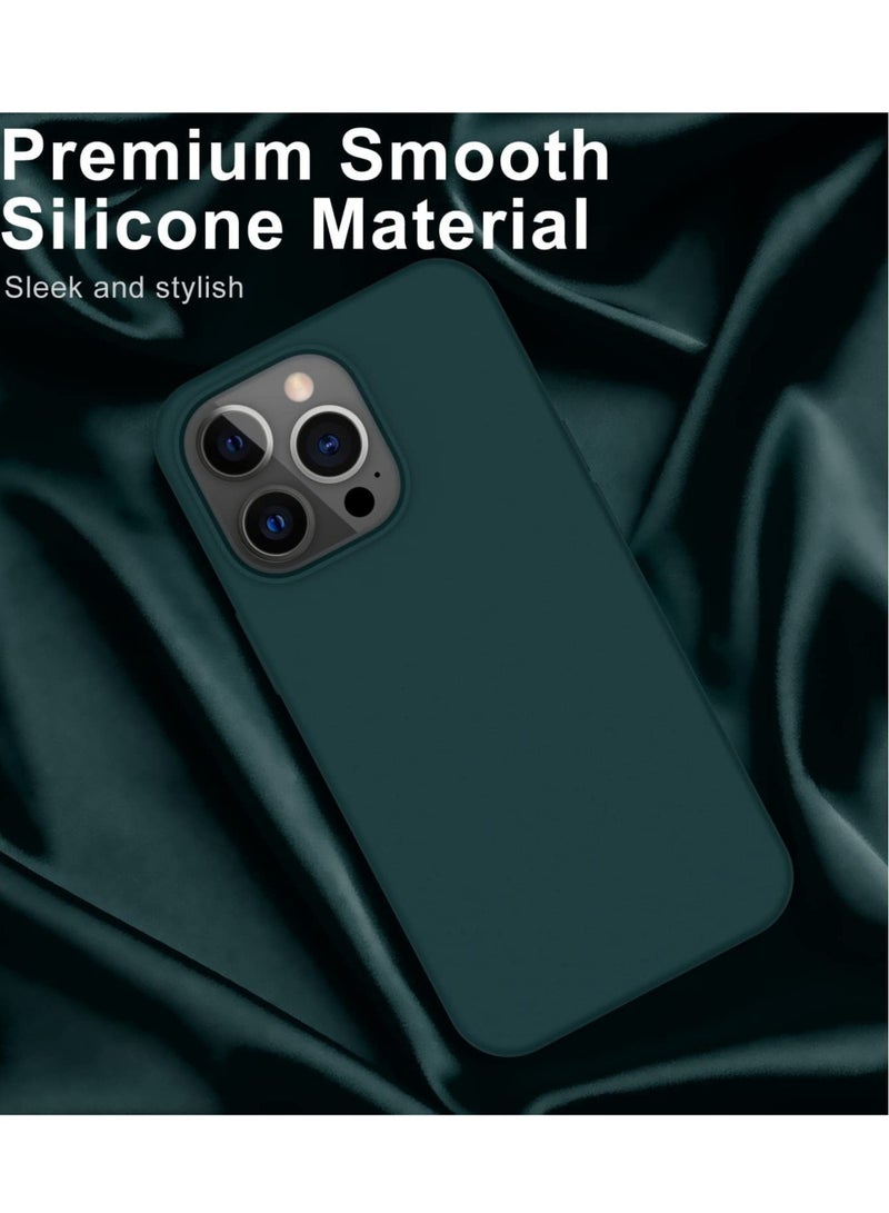 ELTRAZONE iPhone 14 Pro Max Case with Screen Protector Soft Flexible Silicone Gel Rubber Bumper Cover Slim Fit Shockproof Protective Phone Case for iPhone 14 Pro Max 6.7" Pine Green - Image 2