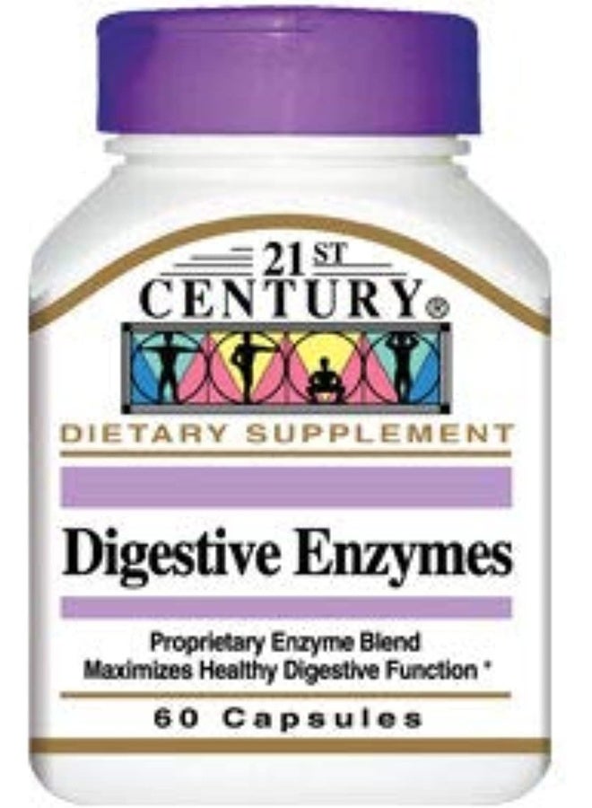 21st Century كبسولات إنزيمات الهضم من القرن 21، 30 كبسولة - Image 1