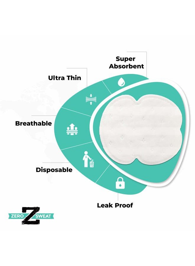 zerosweat وسادات عرق الإبط | تمنع العرق مع وسادات امتصاص طبيعية قابلة للتخلص منها (50 وسادة) - Image 4