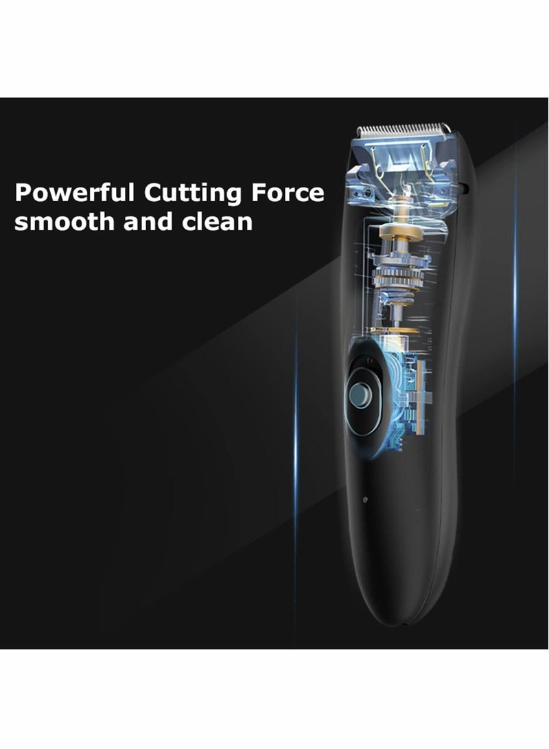 Electric Hair Clippers for Men, Cordless Groin Body Trimmer Ball Shaver, Replaceable Ceramic Blade, IPX7 Waterproof Pubic Kit Low Noise Razor with Universal USB Charging - Image 4