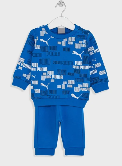 PUMA Infants Minicats Aop Crew Joggers Fl