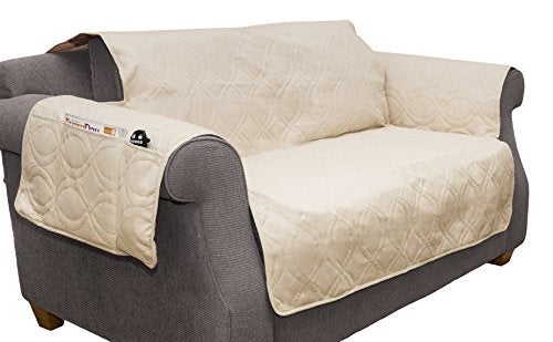 PETMAKER Furniture cover, 100% Waterproof Protector Cover for Love Seat by PETMAKER, Non-Slip, Stain Resistant, Great for Dogs, Pets, and Kids Tan - Image 1