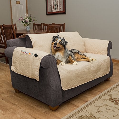 PETMAKER Furniture cover, 100% Waterproof Protector Cover for Love Seat by PETMAKER, Non-Slip, Stain Resistant, Great for Dogs, Pets, and Kids Tan - Image 4