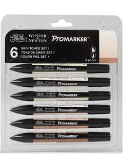 Winsor Newton Promarker Graphic Pen Set of 6 Skin Tones  - Image 1