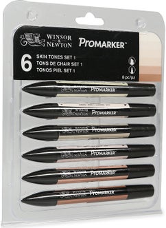 Winsor Newton Promarker Graphic Pen Set of 6 Skin Tones  - Image 2