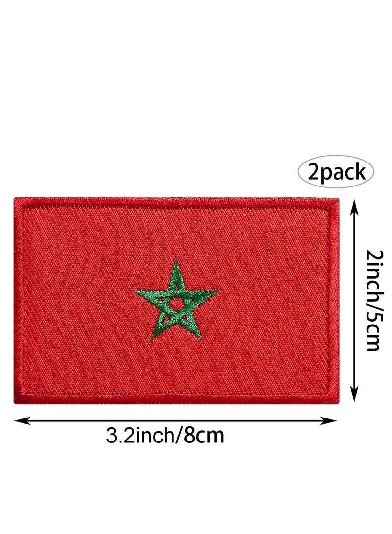 Generic Pack of 2pcs Embroidered Flag Patches - Perfect for Jackets - Backpackers - Travelers - Uniforms - Jeans and Hats - Tactical Embroidered Patches  - Image 2