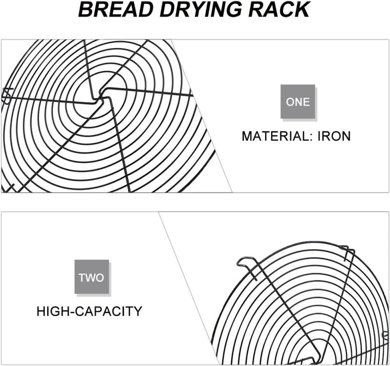 Generic 2pcs round Cake Cooling Rack Iron Mesh Non-stick Baking Cooling Rack for Kitchen Baking and Bread Drying - Image 3