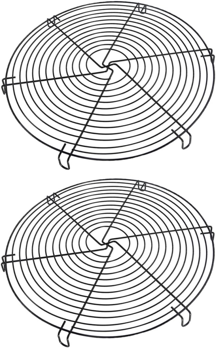 Generic 2pcs round Cake Cooling Rack Iron Mesh Non-stick Baking Cooling Rack for Kitchen Baking and Bread Drying - Image 1