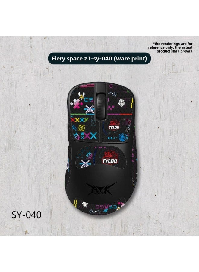 Suitable For ATK Strong Empty Z1 PRO/MAX Mouse Non-slip Stickers Ultra Full Bag With Back Stickers Sweat-absorbent Non-slip Wholesale-Color:Atk Air Z1-sy-040 Team Print/black Diamond-all Inclusive  - Image 1
