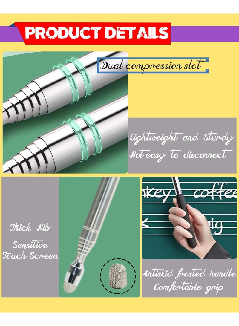 Retractable Pointer Stick for Teachers, Telescopic Stylus for Touchscreens, Classroom Reading & Presentations, Extendable Teaching Tool, Essential School Supplies - Image 3