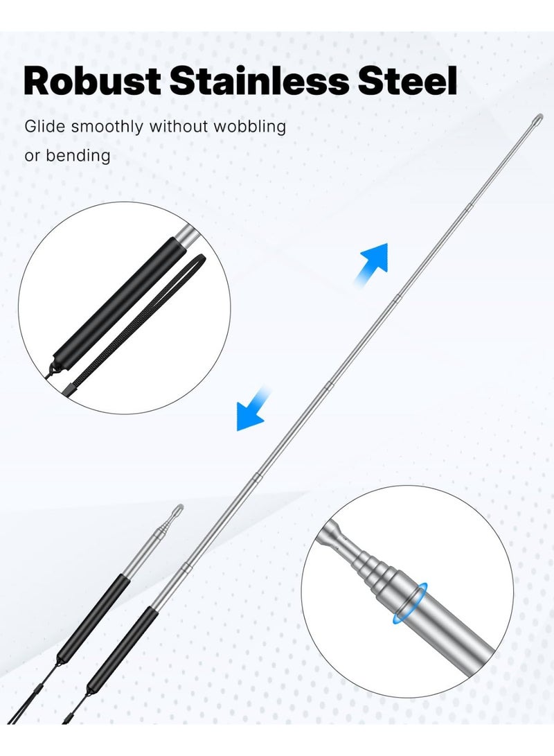 Retractable Pointer Stick for Teachers, Telescopic Stylus for Touchscreens, Classroom Reading & Presentations, Extendable Teaching Tool, Essential School Supplies - Image 5