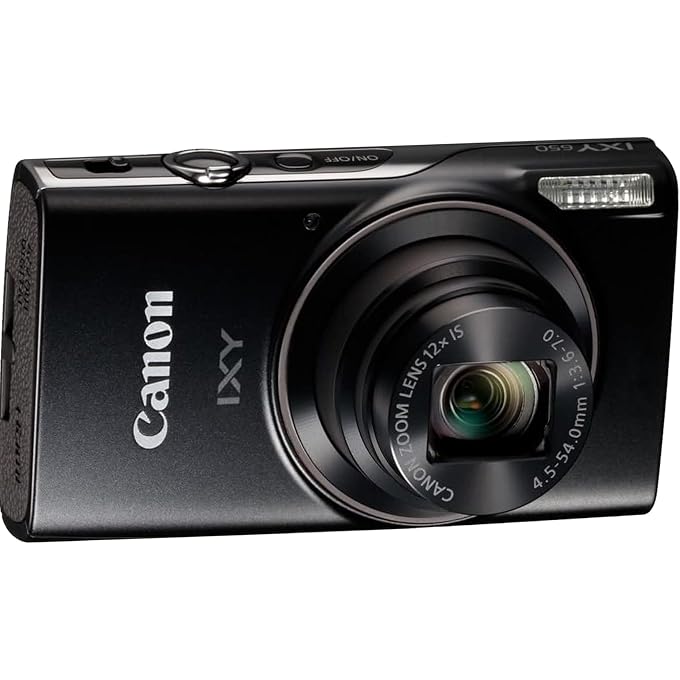 Canon PowerShot IXY 650 (ELPH 360) HS Digital Camera + 128GB Extreme PRO Memory + Case, Grip, Software Pack (Essential Bundle) (Renewed), Black - Image 2