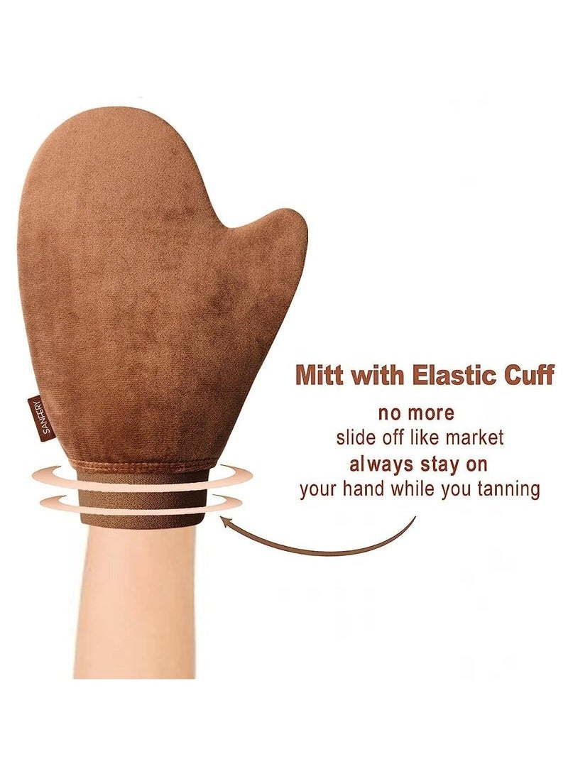 Self Tanner Mitt Applicator - 4 Pack Self Tanning Mitt with Self Tanning Glove for Self Tan Mitt, Back Applicator, Mini Self Tan Glove, Exfoliating Mitt, Tanning Mitts Self Tanner Glove - Image 2