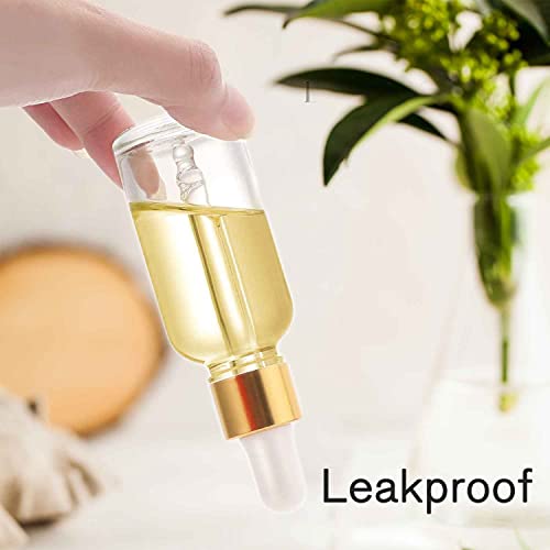 PrettyCare 4 Pack 1oz Dropper Bottles for Essential Oils, 30 ml Clear Glass Essential Oils Bottles with Labels, Funnels- Empty Leak Proof Tincture Bottles for Personal Care & Beauty - Image 5