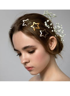 Oasisgalore Star Hair Clips, 50 PCS Silver and Golden Star Hair Accessories Metal Non Slip Hair Barrettes for Girls Women.  - Image 4