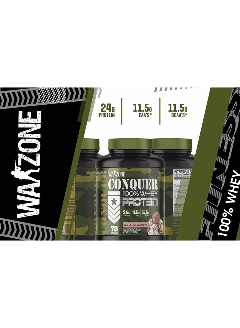 Warzone Conquer 100% Whey Protein 5 lbs - Premium Protein Blend for Muscle Growth (Molten Chocolate)  - Image 5
