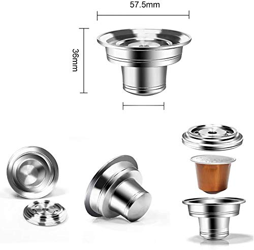Sesama Reusable Coffee Pods Adapter Stainless Steel Converter Holder Compatible with Nespresso Vertuo ENV135 GCA1 Machine Brewing Espresso Original line Coffee Flavor, Sliver - Image 3